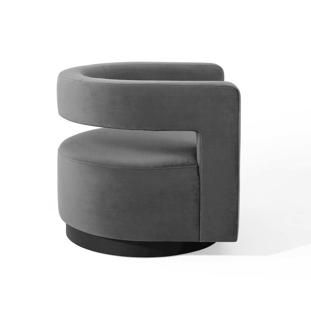 Spin Cutaway Performance Velvet Swivel Armchair. Picture 4