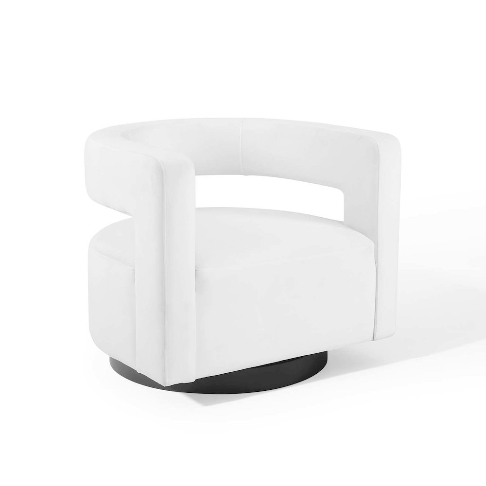 Spin Cutaway Performance Velvet Swivel Armchair. Picture 1
