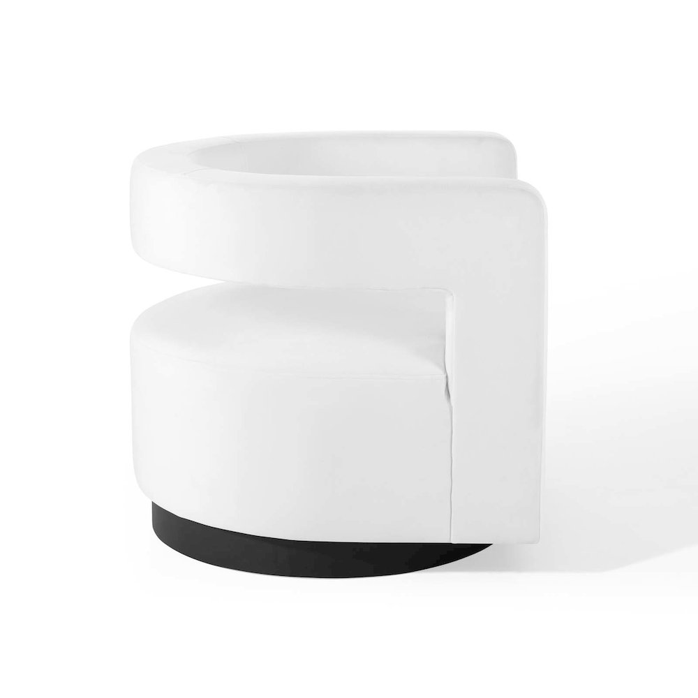 Spin Cutaway Performance Velvet Swivel Armchair. Picture 3