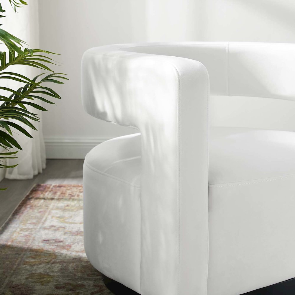 Spin Cutaway Performance Velvet Swivel Armchair. Picture 8