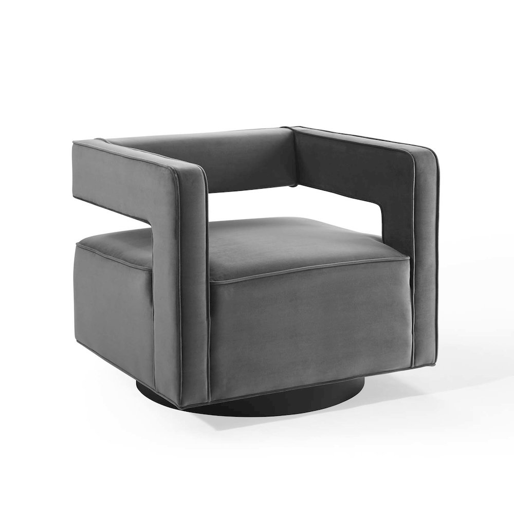 Booth Performance Velvet Performance Velvet Swivel Armchair. Picture 1
