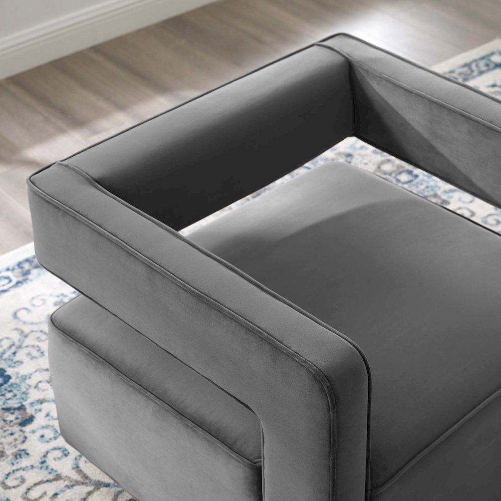 Booth Performance Velvet Performance Velvet Swivel Armchair. Picture 8