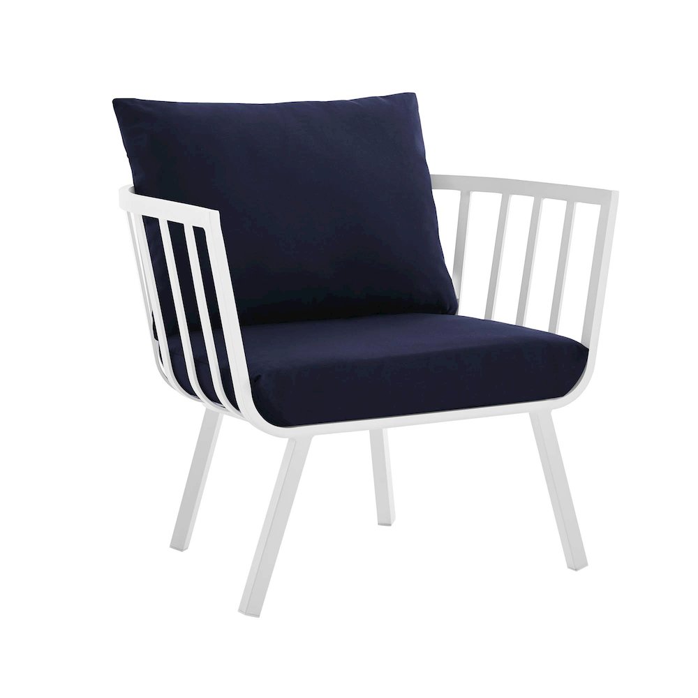 Riverside Outdoor Patio Aluminum Armchair Set of 2. Picture 2