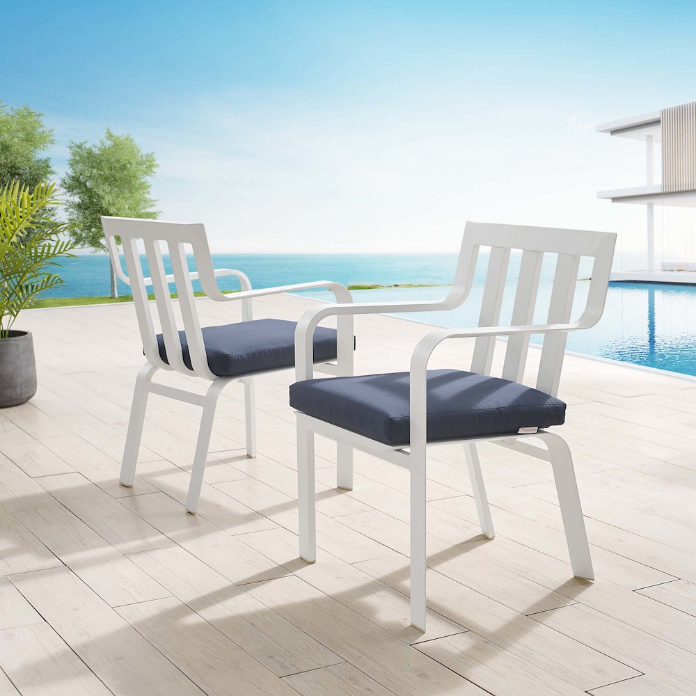 Baxley Outdoor Patio Aluminum Armchair Set of 2. Picture 8