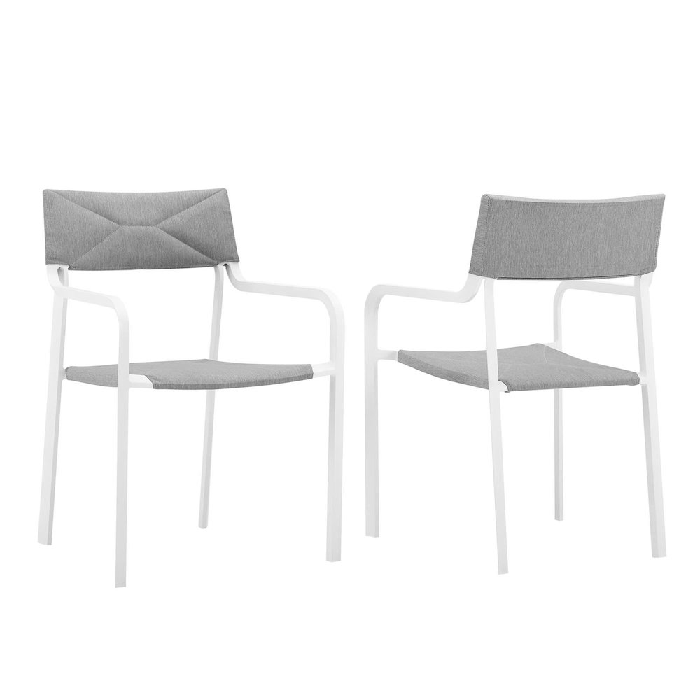 Raleigh Outdoor Patio Aluminum Armchair Set of 2. Picture 1