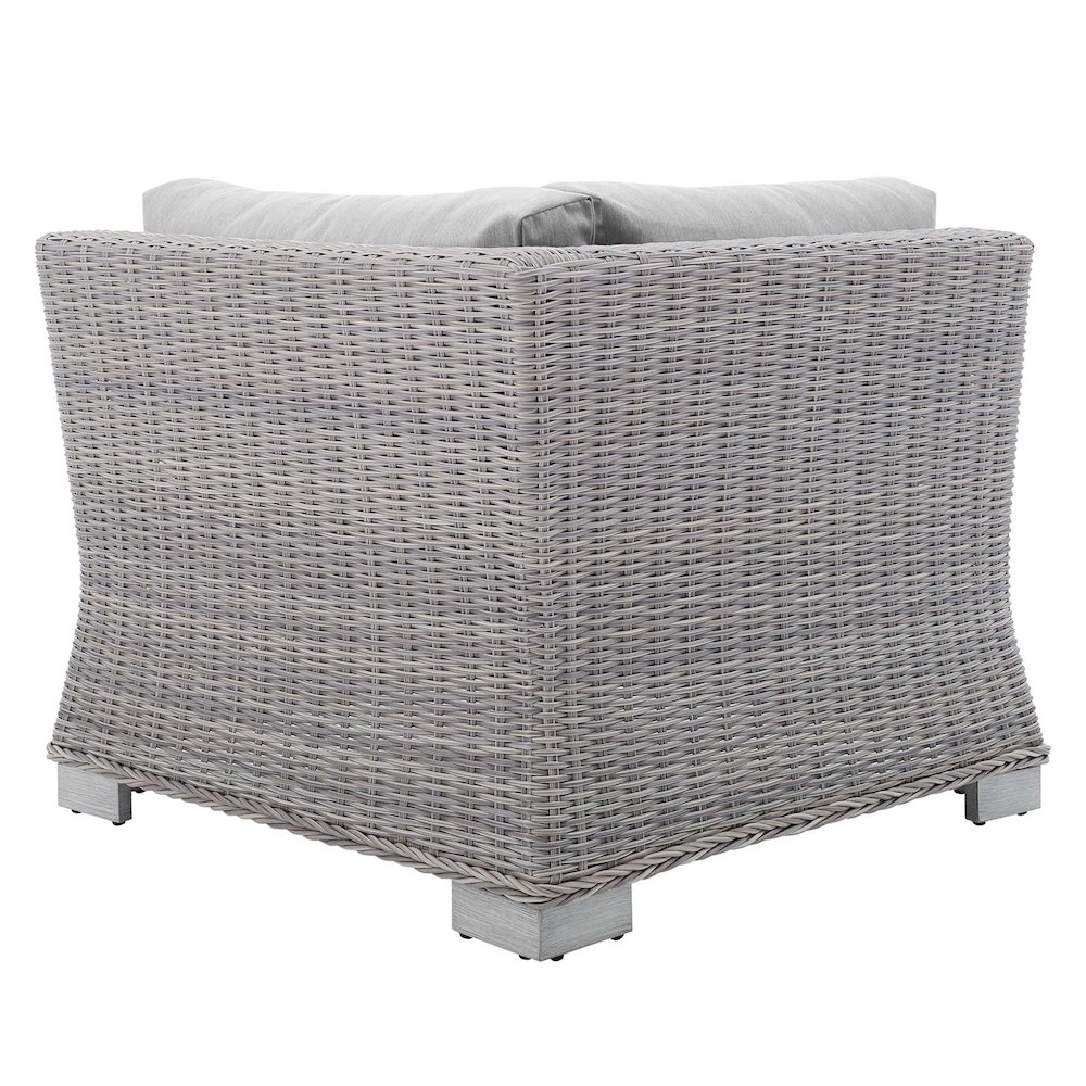 Conway Sunbrella Outdoor Patio Wicker Rattan Corner Chair. Picture 3