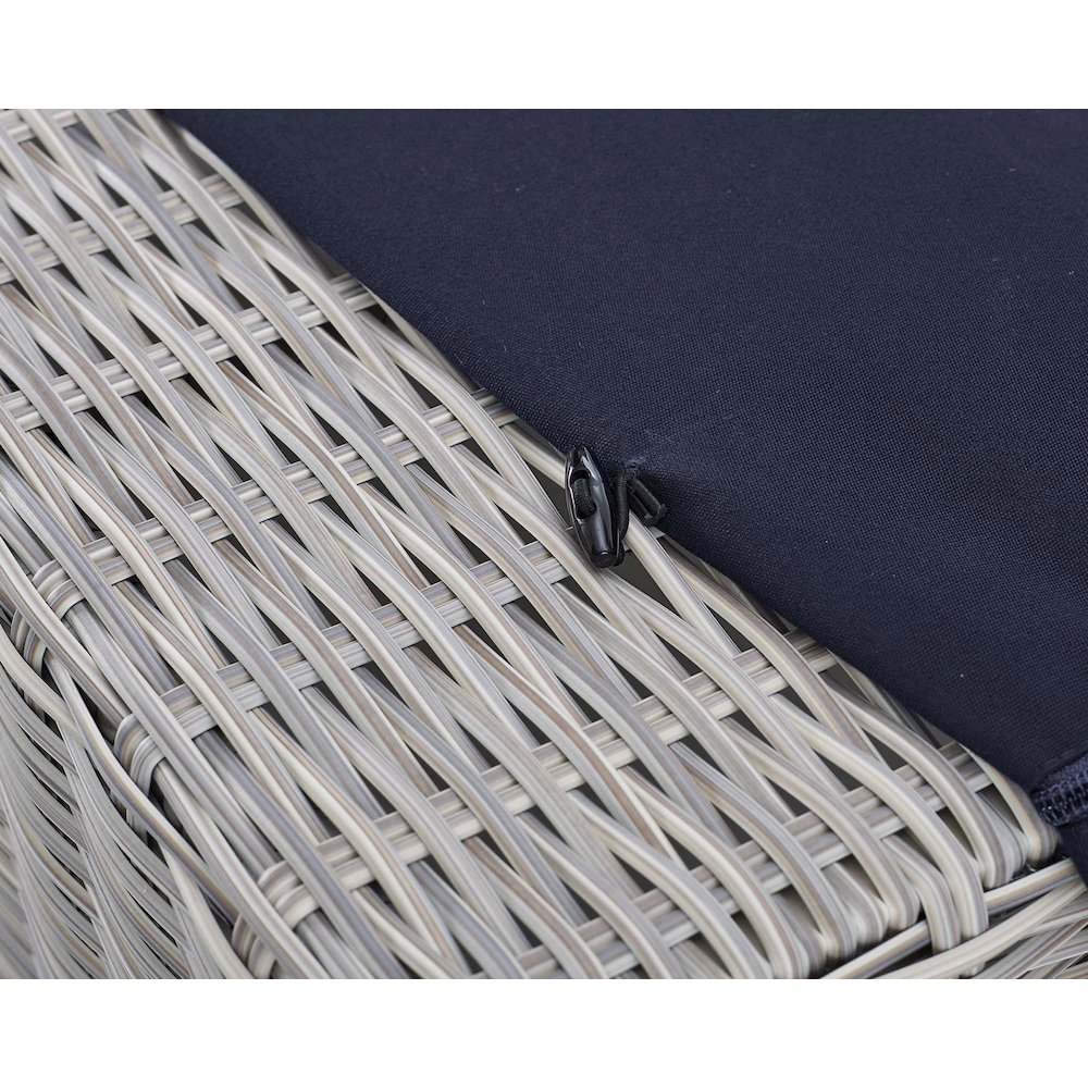 Conway Sunbrella Outdoor Patio Wicker Rattan Ottoman. Picture 7
