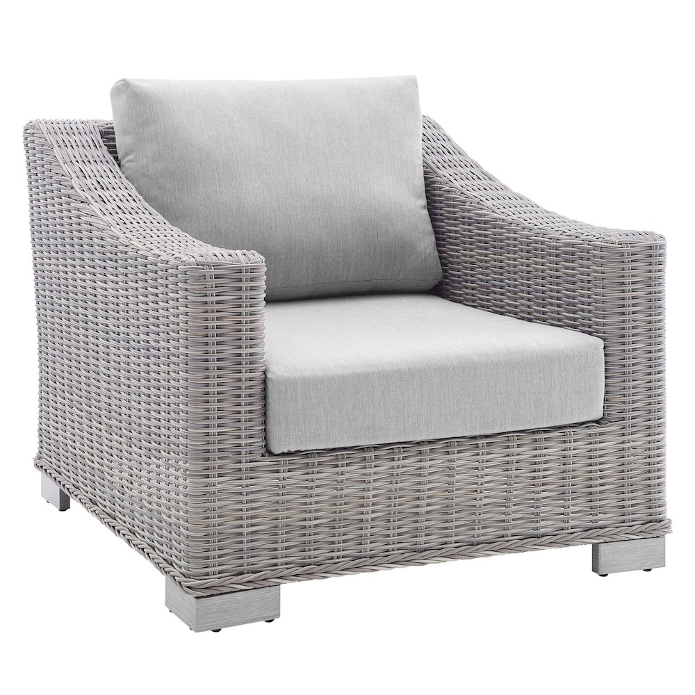 Conway Sunbrella Outdoor Patio Wicker Rattan Armchair. Picture 1