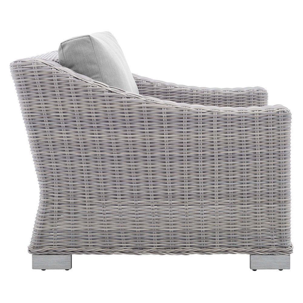 Conway Sunbrella Outdoor Patio Wicker Rattan Armchair. Picture 4