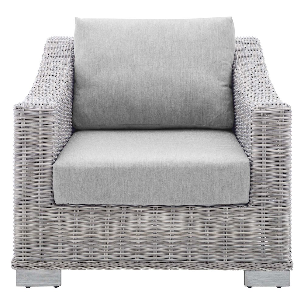 Conway Sunbrella Outdoor Patio Wicker Rattan Armchair. Picture 6