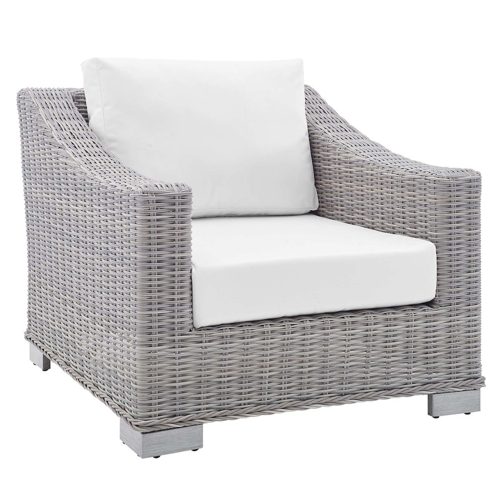 Conway Sunbrella Outdoor Patio Wicker Rattan Armchair. Picture 1