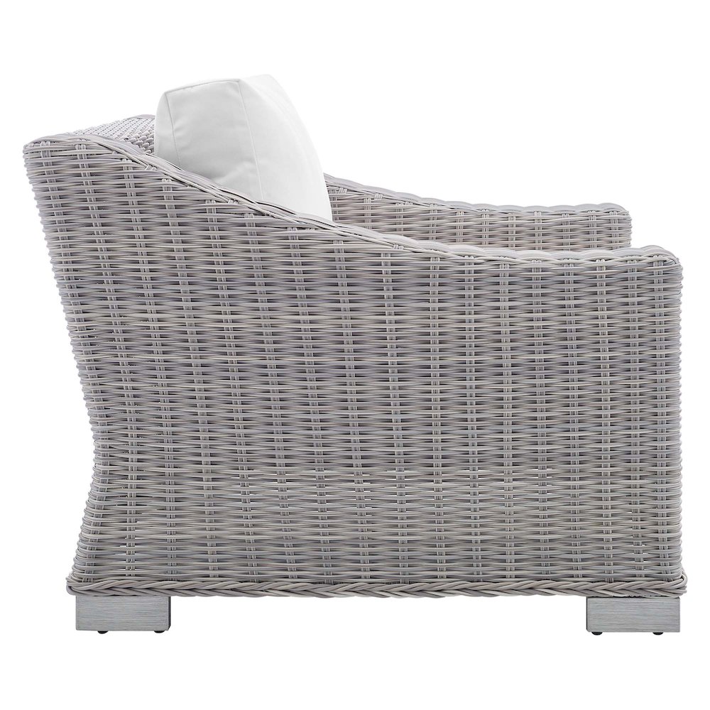 Conway Sunbrella Outdoor Patio Wicker Rattan Armchair. Picture 4
