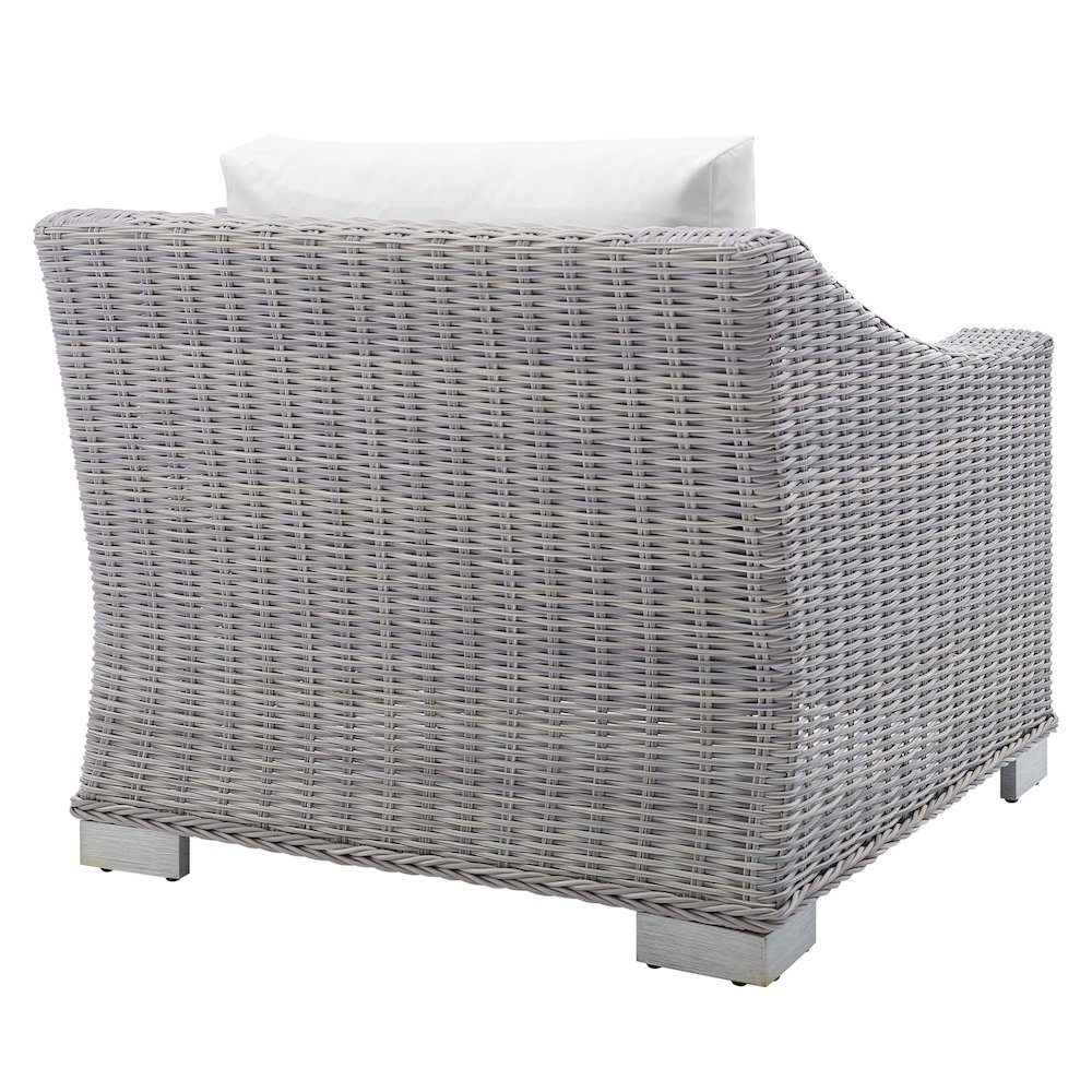 Conway Sunbrella Outdoor Patio Wicker Rattan Armchair. Picture 5