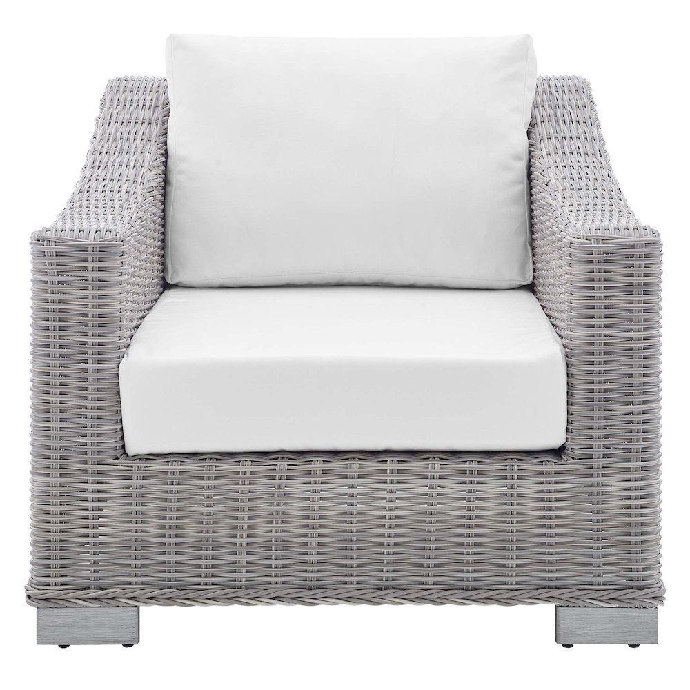 Conway Sunbrella Outdoor Patio Wicker Rattan Armchair. Picture 6