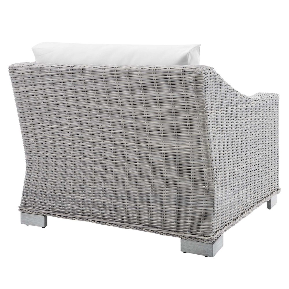 Conway Sunbrella Outdoor Patio Wicker Rattan Left-Arm Chair. Picture 5
