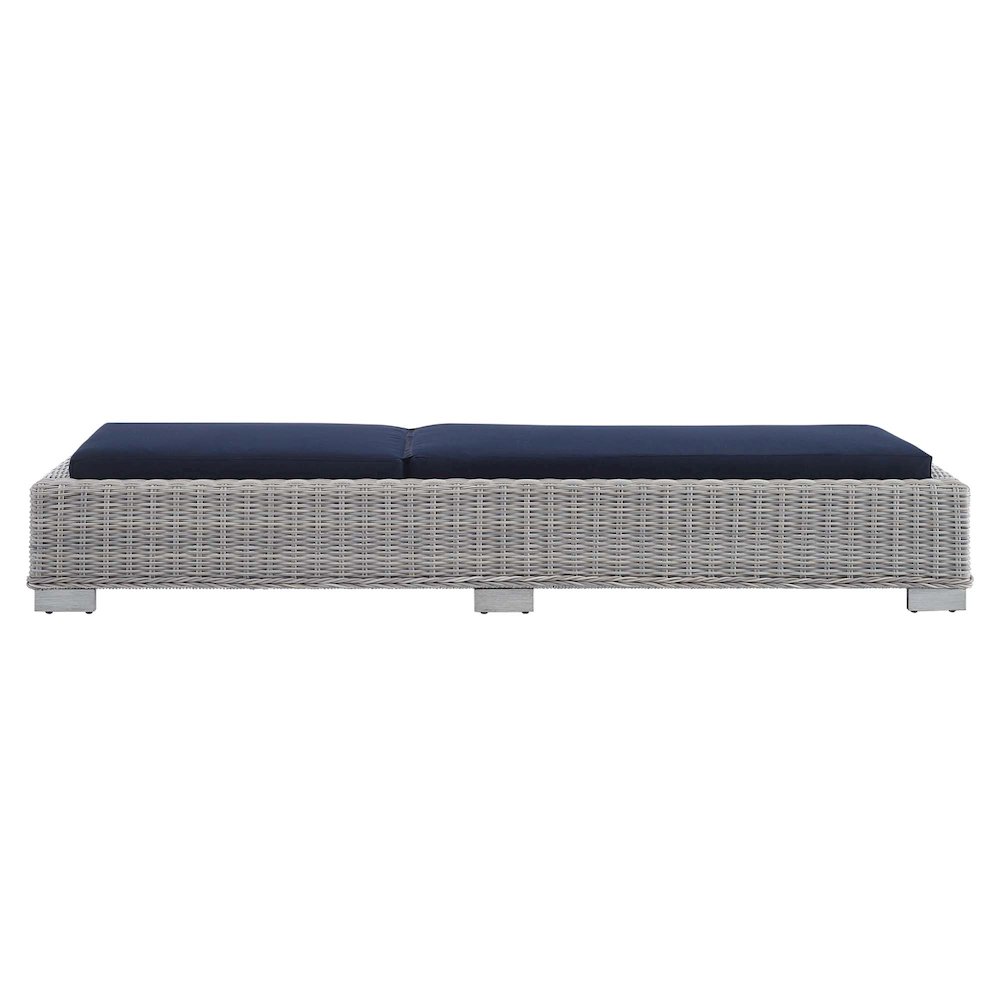 Conway Sunbrella Outdoor Patio Wicker Rattan Chaise Lounge. Picture 5