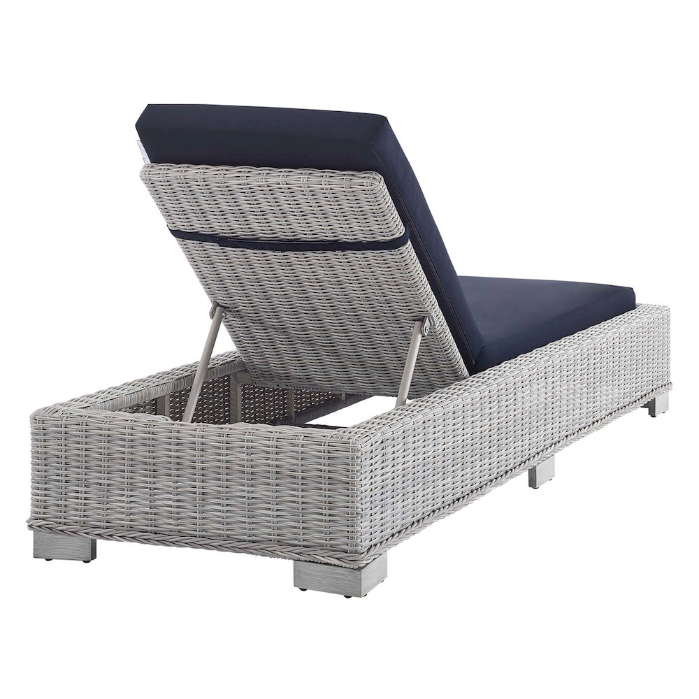 Conway Sunbrella Outdoor Patio Wicker Rattan Chaise Lounge. Picture 6