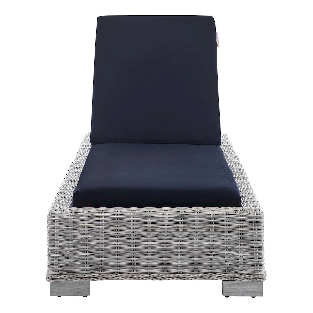 Conway Sunbrella Outdoor Patio Wicker Rattan Chaise Lounge. Picture 7