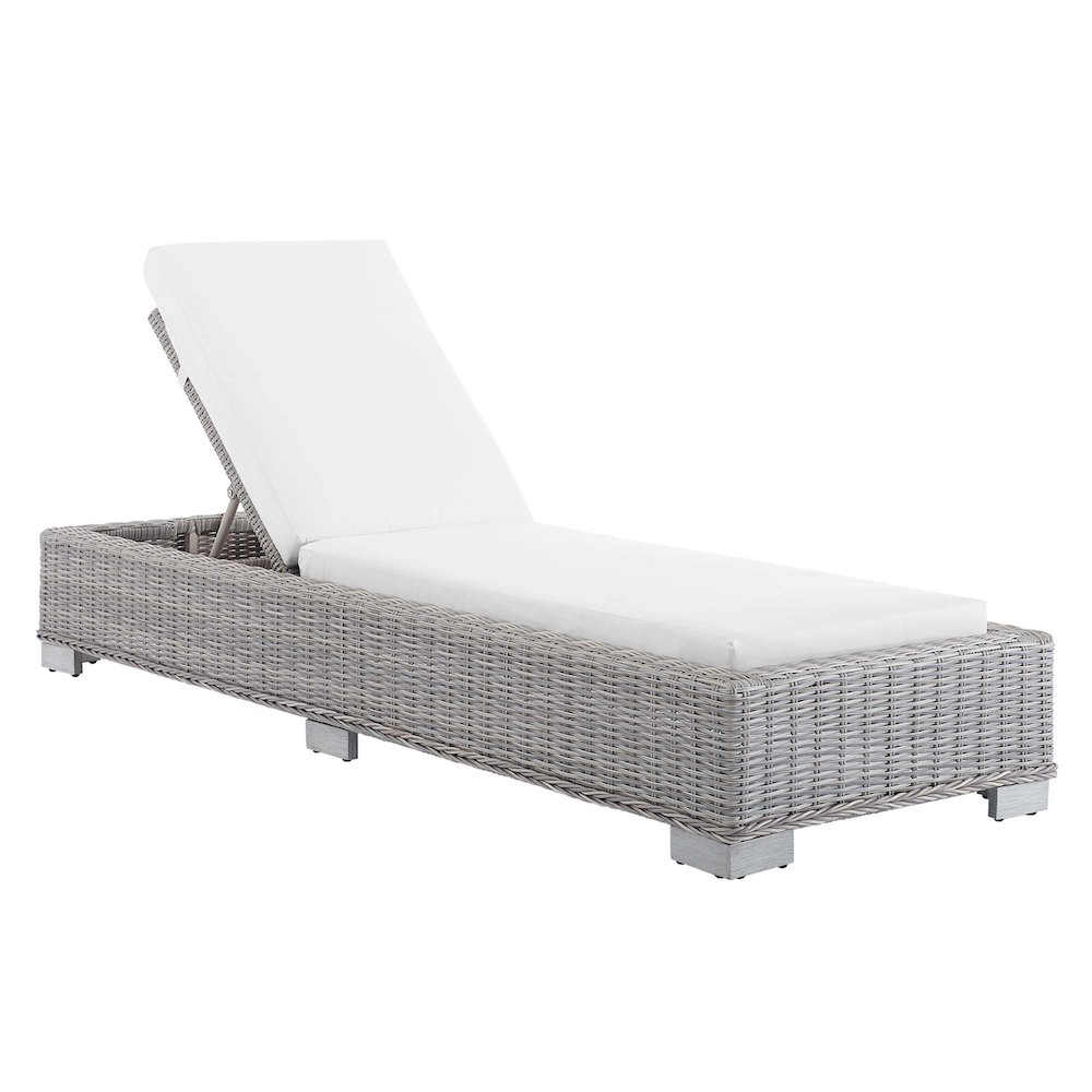 Conway Sunbrella Outdoor Patio Wicker Rattan Chaise Lounge. Picture 1