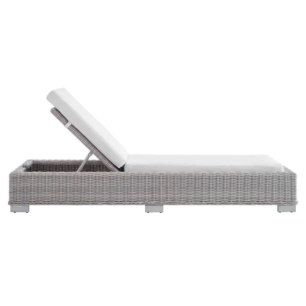 Conway Sunbrella Outdoor Patio Wicker Rattan Chaise Lounge. Picture 4