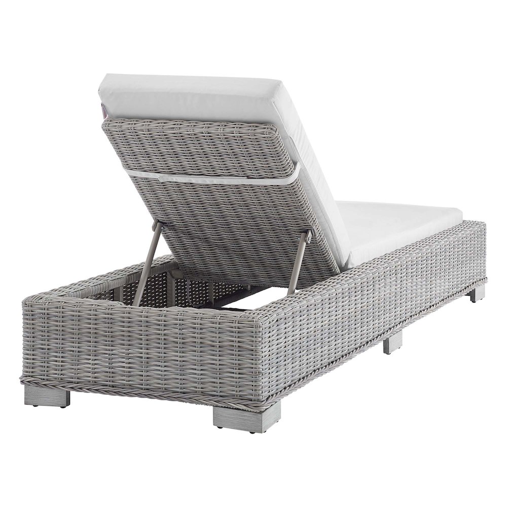 Conway Sunbrella Outdoor Patio Wicker Rattan Chaise Lounge. Picture 6