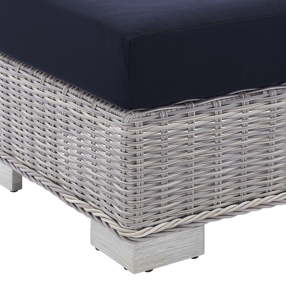 Conway Sunbrella Outdoor Patio Wicker Rattan Armless Chair. Picture 5