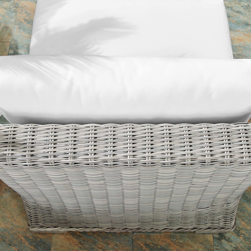 Conway Sunbrella Outdoor Patio Wicker Rattan Armless Chair. Picture 9