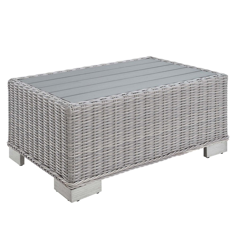Conway 32" Outdoor Patio Wicker Rattan Coffee Table. Picture 1
