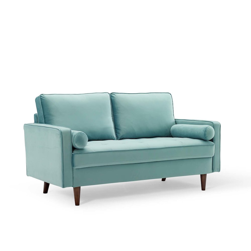 Valour Performance Velvet Loveseat. Picture 1