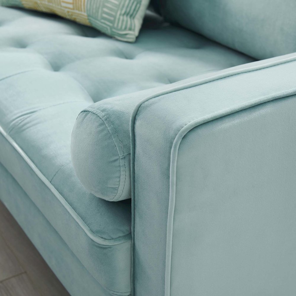 Valour Performance Velvet Loveseat. Picture 9