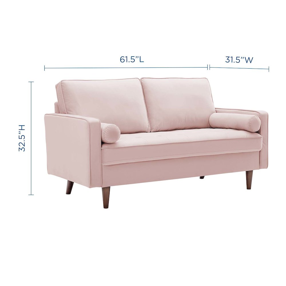 Valour Performance Velvet Loveseat. Picture 2