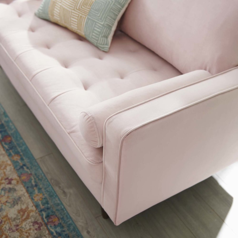 Valour Performance Velvet Loveseat. Picture 9