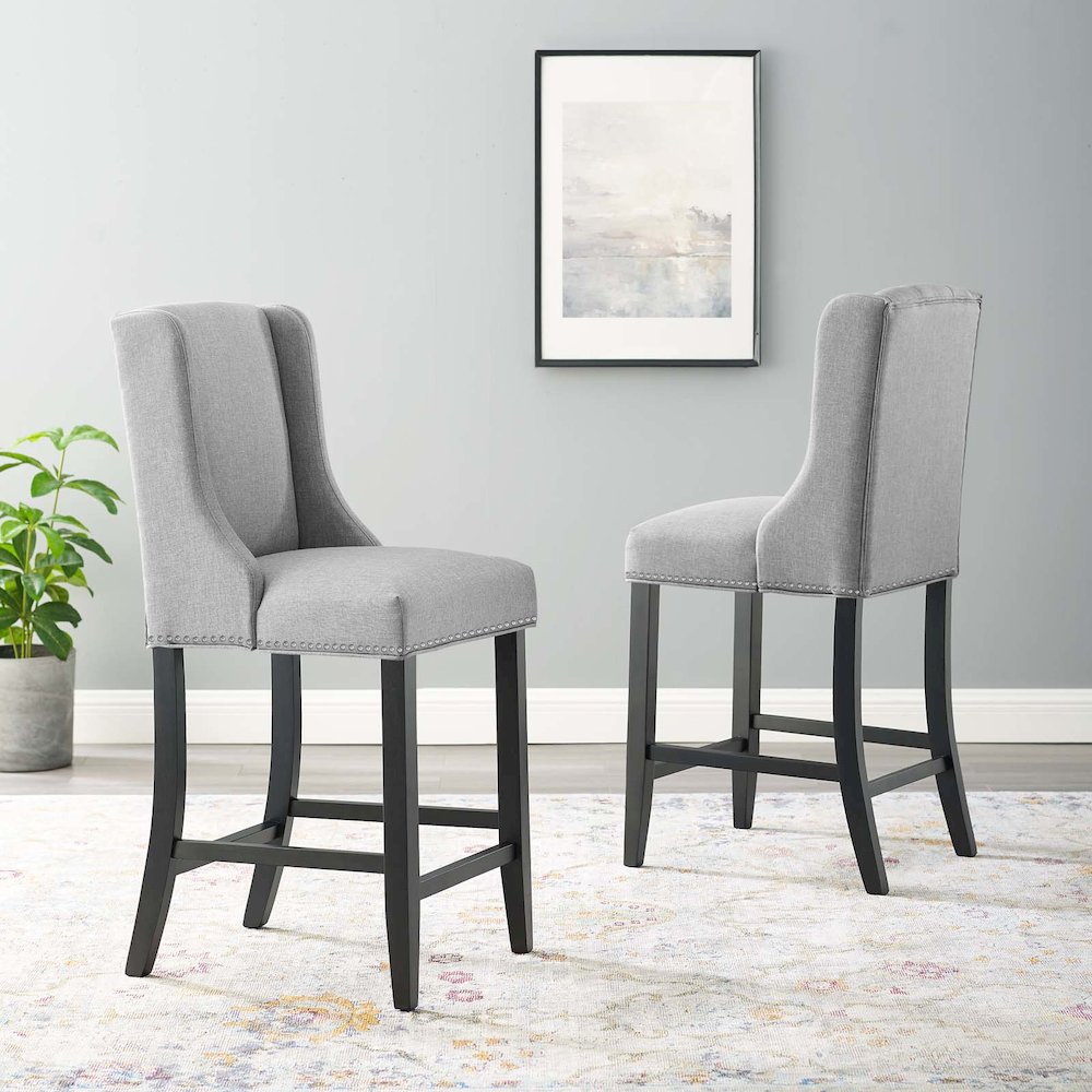 Baron Upholstered Fabric Counter Stool Set of 2. Picture 7
