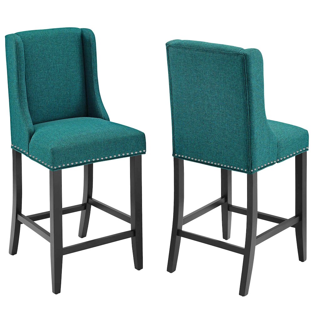 Baron Upholstered Fabric Counter Stool Set of 2. Picture 1