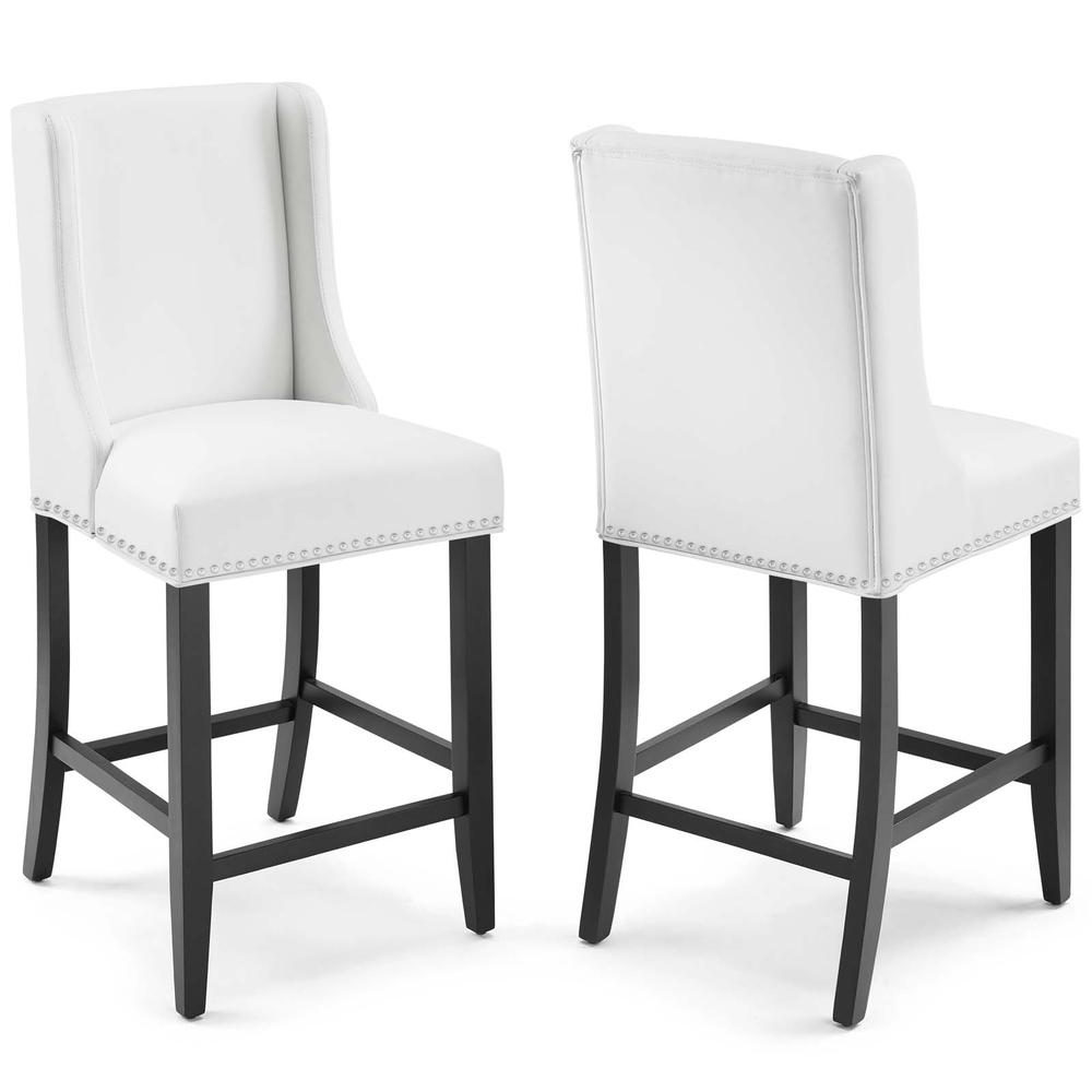 Baron Counter Stool Faux Leather Set of 2. Picture 1