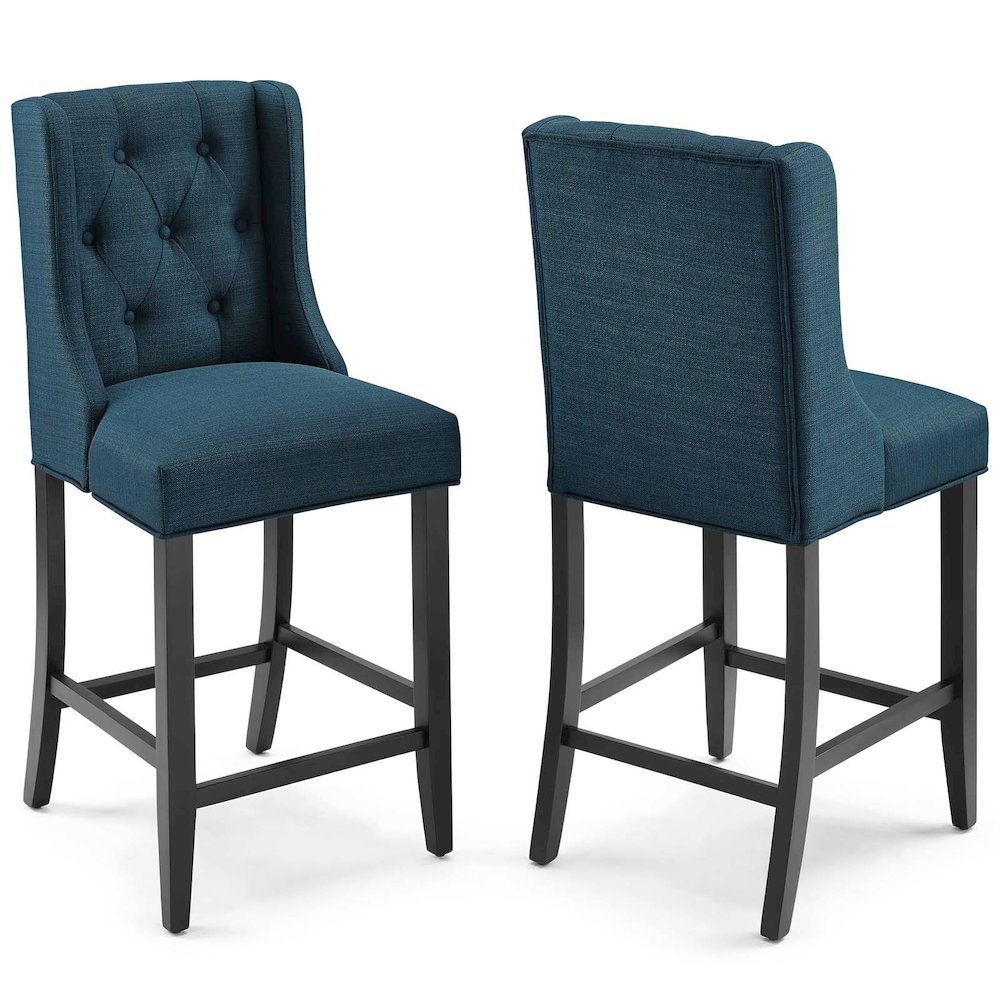 Baronet Upholstered Fabric Counter Bar Stool Set of 2. Picture 1