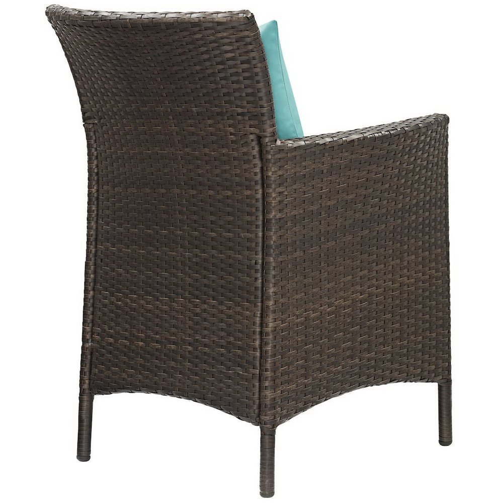 Conduit Outdoor Patio Wicker Rattan Dining Armchair Set of 2. Picture 3