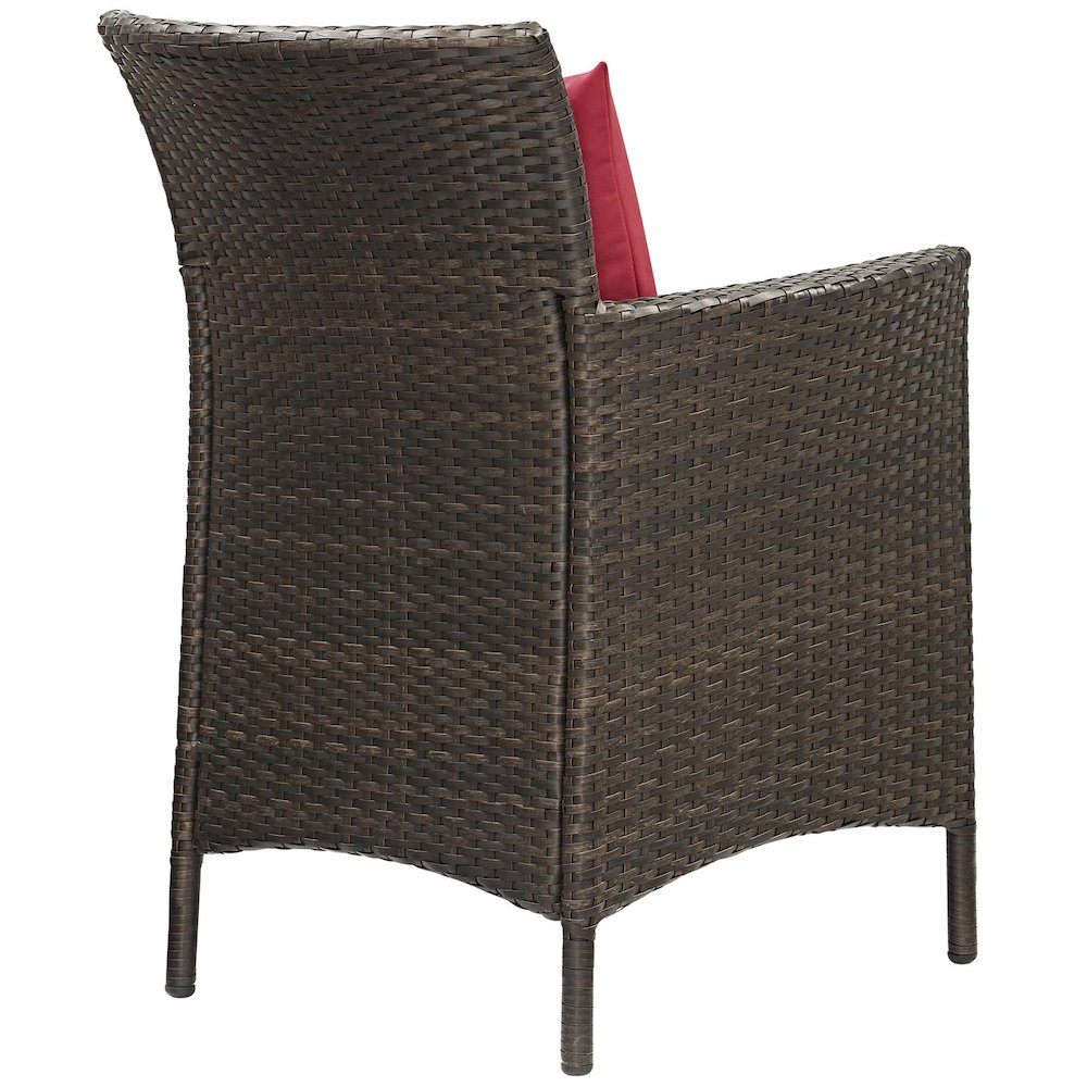 Conduit Outdoor Patio Wicker Rattan Dining Armchair Set of 4. Picture 3