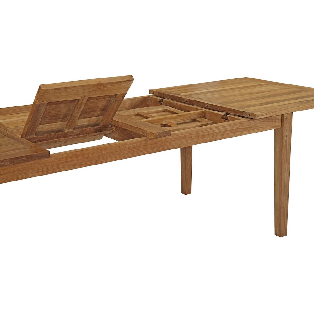 Marina 9 Piece Outdoor Patio Teak Dining Set. Picture 6