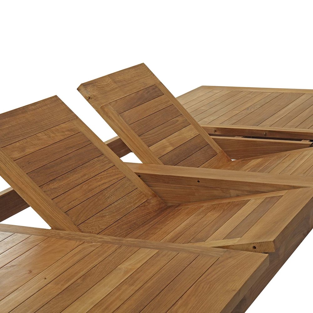 Marina 9 Piece Outdoor Patio Teak Dining Set. Picture 7
