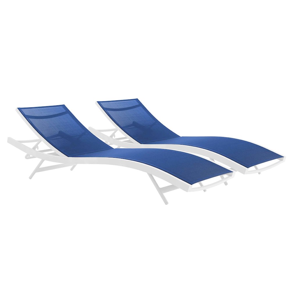 Glimpse Outdoor Patio Mesh Chaise Lounge Set of 2. Picture 1
