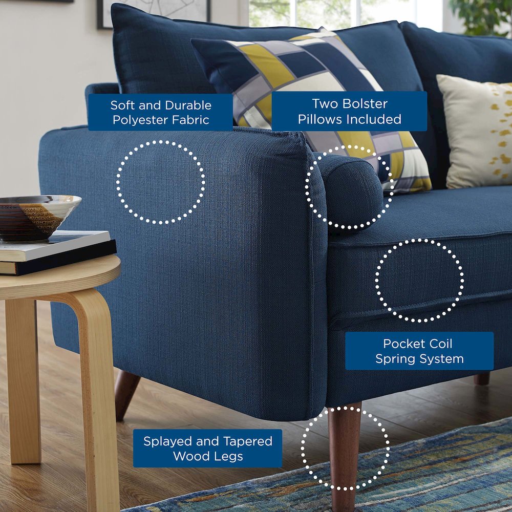 Revive Upholstered Fabric Sofa and Loveseat Set. Picture 7