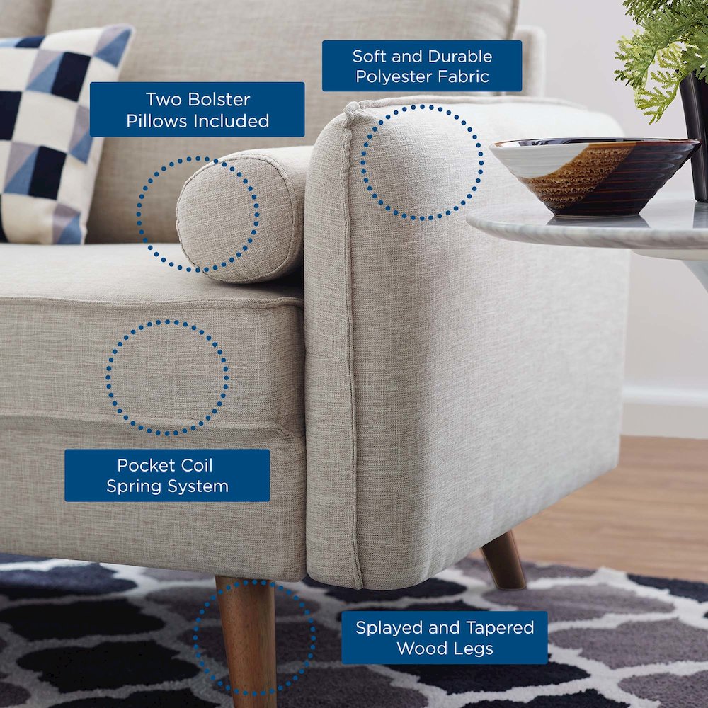 Revive Upholstered Fabric Sofa and Loveseat Set. Picture 7