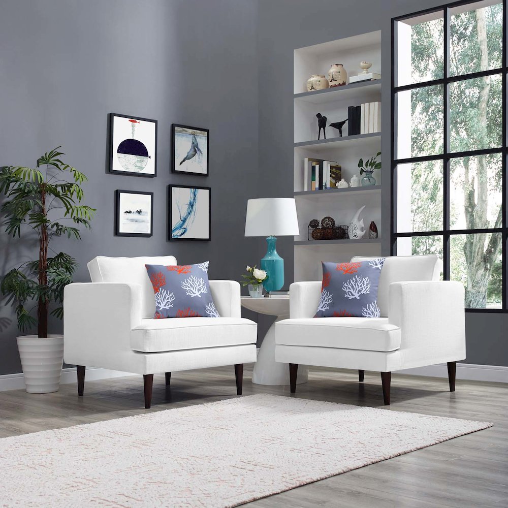 Agile Upholstered Fabric Armchair Set of 2. Picture 4