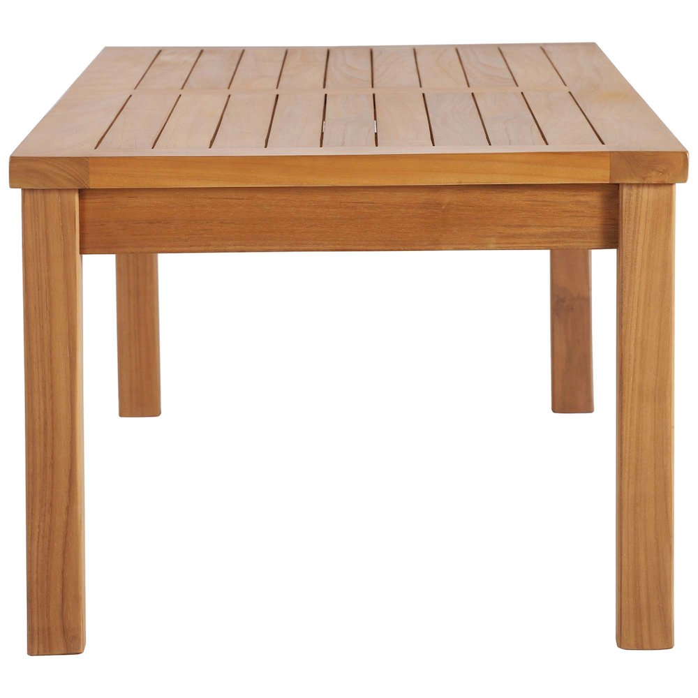 Upland Outdoor Patio Teak Wood Coffee Table. Picture 2