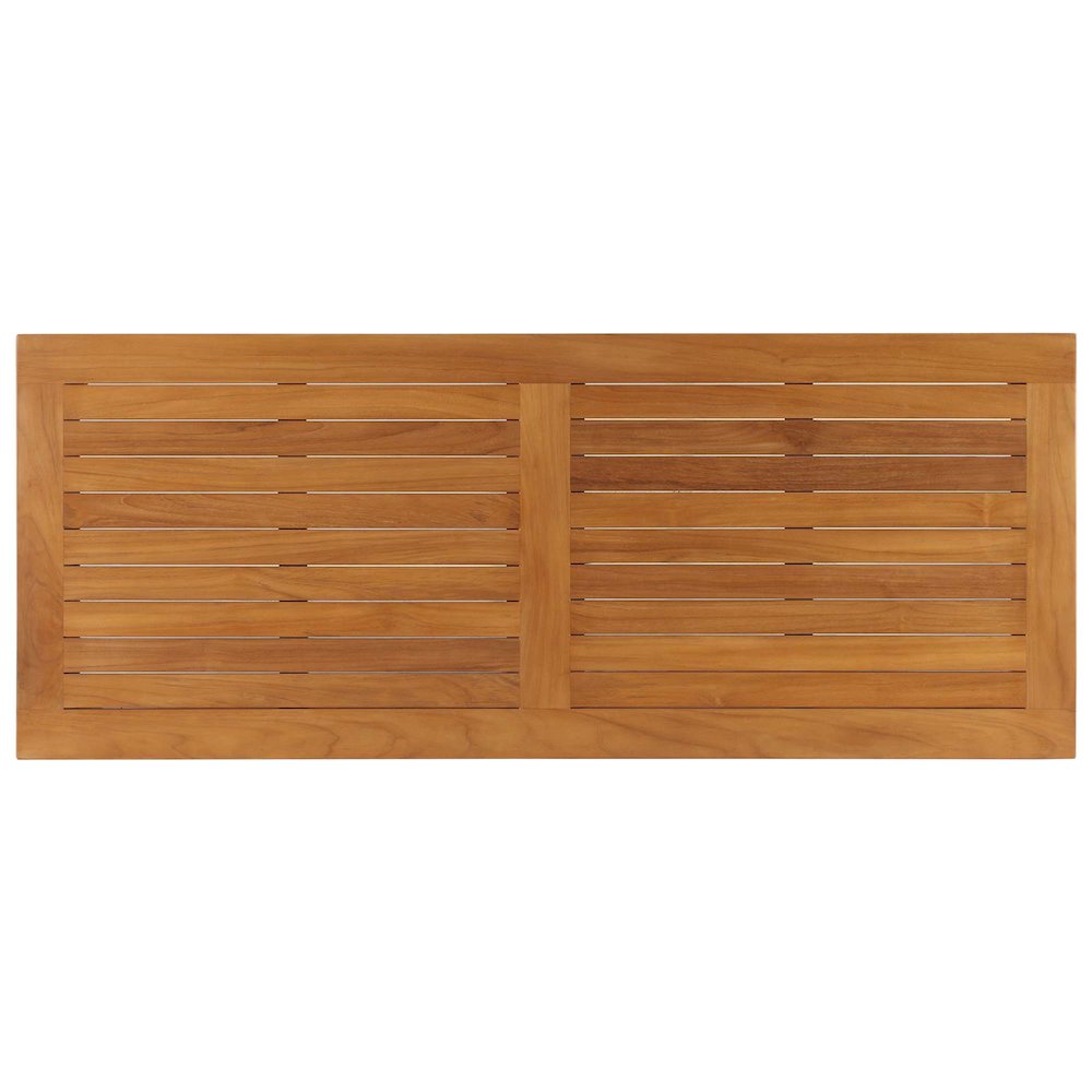 Upland Outdoor Patio Teak Wood Coffee Table. Picture 3