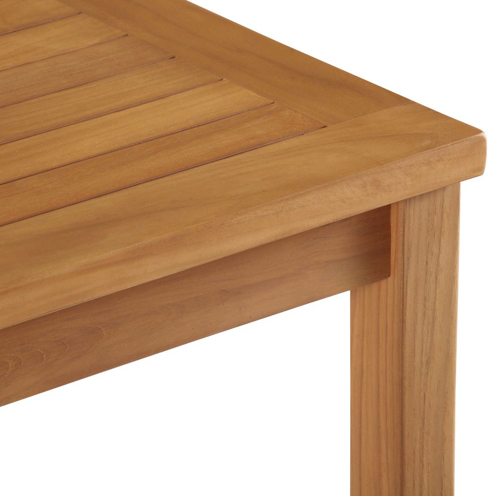 Upland Outdoor Patio Teak Wood Coffee Table. Picture 4