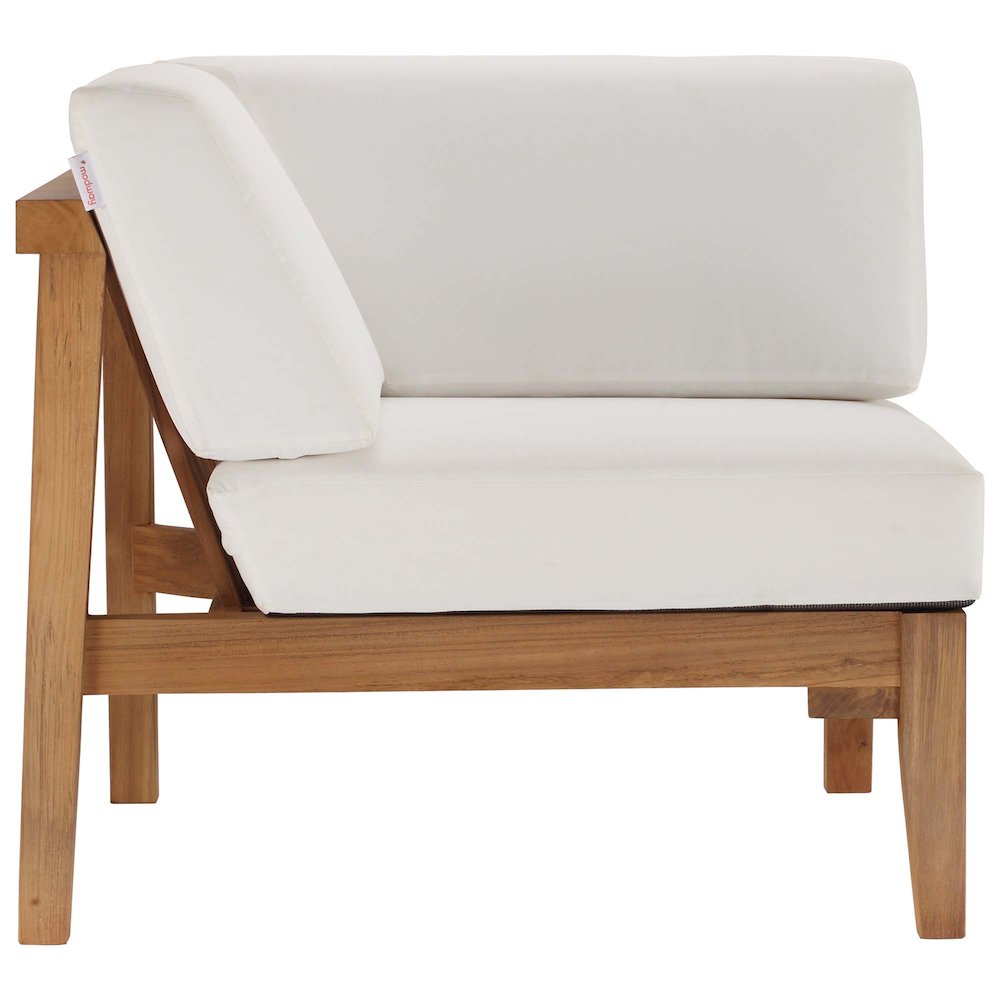 Bayport Outdoor Patio Teak Wood Corner Chair. Picture 2