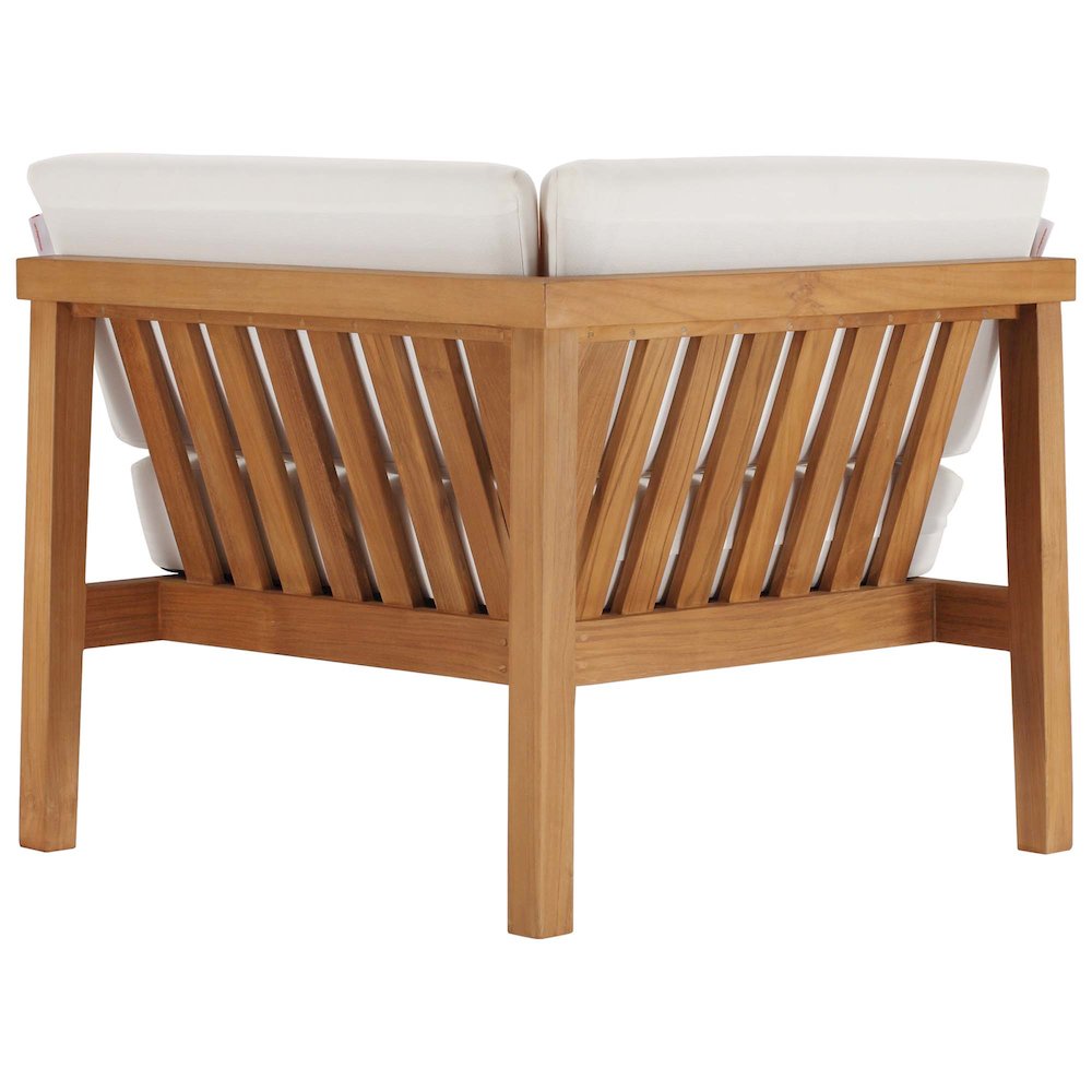 Bayport Outdoor Patio Teak Wood Corner Chair. Picture 3