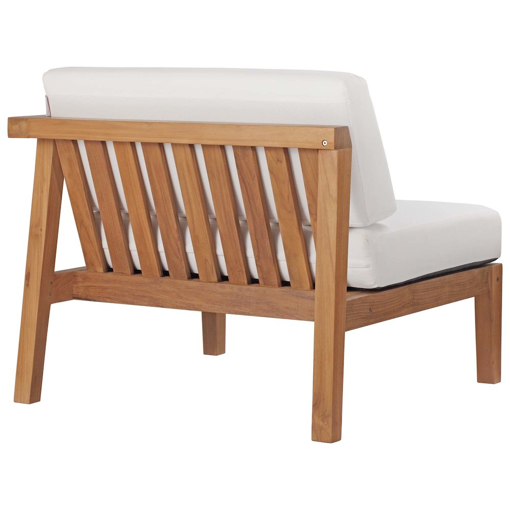 Bayport Outdoor Patio Teak Wood Right-Arm Chair. Picture 3